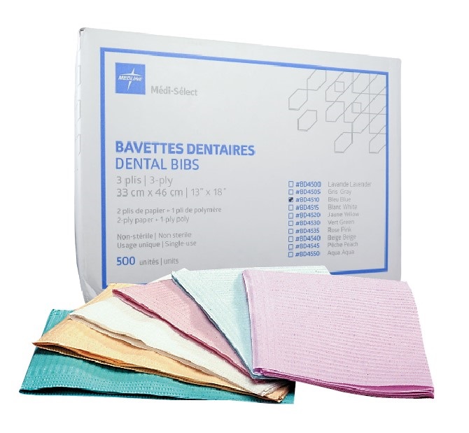 Image BAVETTE DENTAIRE MEDLINE MEDI-SELECT | BD45XX | DENTAL BIBS